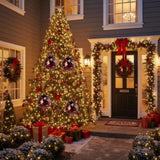 4PCS Set 4.7" Christmas Glass Ball Ornaments 4.7x4.7x4.7in Hanging Tree Decorations Shiny Holiday 79053014