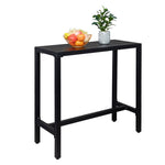 ZUN 40in Iron With Adjustment Knob Patio Bar Table Black 72049429