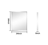 ZUN 24x30 inch Medicine Cabinet with Mirror bathroom Large storage Recessed Mount or Wall Mount W135557008