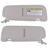 Set of 2 Sun Visor Left and Right Side Gray Fit for Hyundai Veloster 1.6L l4 2012-2015 93124603