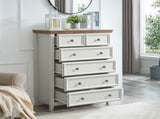 Modern 6 Drawers Dresser 6 Drawers Cabinet,Chest of Drawers Closet Organizers and Clothes W2275P233490