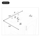 24" Bathroom Vanity with Sink, Bathroom Cabinet with Door Shelf, Side Open Storage, Solid Wood N759P293645K