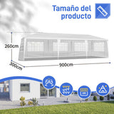 3*9m 5-Sided Iron PE Cloth Spiral Pipe Pergola 75690259