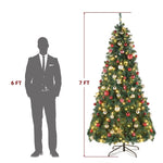 ZUN 7ft Automatic Tree Structure PVC Material 450 Lights Warm Color 8 Modes 1050 Branches Christmas Tree 94808269