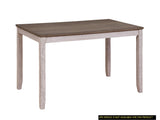 Transitional Design Rectangular 1pc Dining Table Grayish White and Brown Finish Furniture B01160583