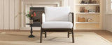 U-Can Sherpa Fabric Accent Chair, Upholstered Armchair with Solid Wood Frame, Comfortable N724P256558K