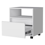White 1-Drawer Nightstand B062P175808