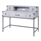 ZUN Grey and Gunmetal Writing Desk B062P185724