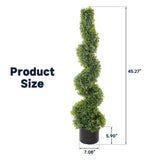 2pcs Green 115cm Spiral Boxwood PVC Artificial Tree 41939891