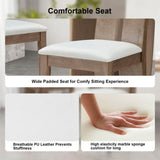 Dining Chair Set of 2 MDF, sponge .PU Leather Upholstered Cushion Seat Wooden Back Side Chairs Wood W876126496