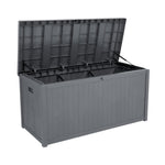 ZUN 113gal 430L Outdoor Garden Plastic Storage Deck Box Chest Tools Cushions Toys Lockable Seat 81601752