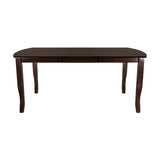 Dark Cherry Finish Simple Design 1pc Table with Separate Extension Leaf Mango Veneer Wood B01156366