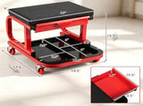 Rolling Garage Mechanic Stool with Magnetic Drawer & Segmented Tool Tray, 330 LBS Weight Capacity PU 51903820