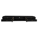 ZUN ON-TREND Luxurious TV Stand with Fluted Glass Doors, Elegant and Functional Media Console for TVs Up WF311903AAB