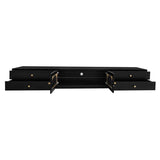 ZUN ON-TREND Luxurious TV Stand with Fluted Glass Doors, Elegant and Functional Media Console for TVs Up WF311903AAB