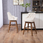 ZUN COOLMORE Bar Stools Set of 2 Counter Height Chairs with Footrest for Kitchen, Dining Room And 360 W395P145291