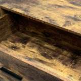 Industrial Style 6 Drawer Double Dresser,Rustic Brown Wood Storage Dresser Clothes Organizer with W141260283