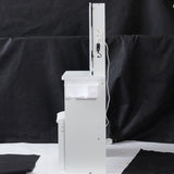 Small Size Left Bedside Cabinet Vanity Table Cushioned Stool, 2 AC2 USB Power Station, Hair dryer W936P226042