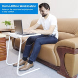 TV Tray Table, TV Dinner Tray for Eating, Large Adjustable Folding Laptop Table with Book Stand, Cup 63120984