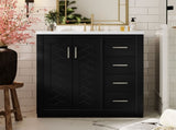 30'' Bathroom Vanity with Ceramic Sink Combo, Solid Wood Frame Bathroom Storage Cabinet, N710P191947B