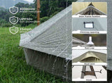 4 Season Bell Tent 13.1FT, Green Waterproof Glamping Yurt Tent with Stove Jack, Fits 8 People Family W3636P456623