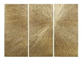 Hand Painted Triptych 3-piece Dimensional Resin Wall Art Set B03599364