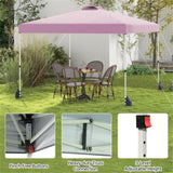 10 X 10 FT Pink Pop up Tent with Wheeled Bag and 1 Sidewall 21025822