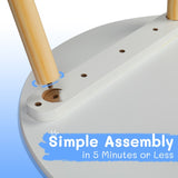 Kids Wood Table and Chairs Set, Toddler Play Table with 2 Chairs, 3 Pieces Children Multi-Activity 92483945