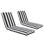 ZUN 2PCS Outdoor Lounge Chair Cushion Replacement Patio Funiture Seat Cushion Chaise Lounge W419P168744
