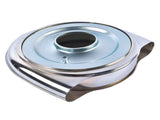 Round Chrome Air Cleaner Steel Housing Silver with Paper Filter Fits for 5 1/8" Neck 98093872