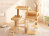 66.9" Modern Cat Tower, Wood Cat Tree Tower for Indoor Cats, Cat Treewith Sisal-Covered Scratching 14348297