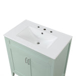 ZUN 30" Bathroom Vanity with Sink, Multi-functional Bathroom Cabinet with Doors Drawers, Solid Frame WF531255AAF