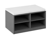 U_Style Livingroom Cabinet Shoe Bench, 2 Doors and 3-Tier Adjustable Shelves, Entryway Bench N711P345166M