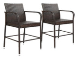 2pcs High Bar Chair Brown Gradient 79570616