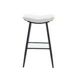 ZUN Counter Height Bar Stool Set of 2 for Dining Room Kitchen Counter Island, PU Upholstered Breakfast W1439125929