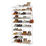 ZUN FCH double row 10 layers non-woven shoe rack iron pipe + PP pad + plastic 85.7*29.8*158cm white 49748415