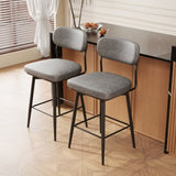 360 &deg Rotating Bar Chair Bar Stool bar stools set of 2 piece set with leather cushions and iron W1727P251186