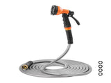 50 ft Stainless Steel Garden Hose, Durable Water Hose with 10-Function Spray Nozzle, Flexible and 17444970