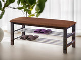 Wood Shoe Bench in Dark Espresso 81741887