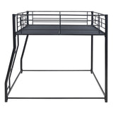 Metal Floor Bunk Bed, Full XL over Queen, Black MF311038AAB