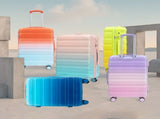 20"/24"/28" 3 pcs/set in PC Spinner Wheel Luggage, Carry on Suitcase, With Gradient Color and W2787P353558