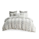 King/Cal King 3 Piece Cotton Jacquard Duvet Cover Set B03596506