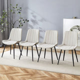 Extended Seat Cushion PU Dining Chair Set - Four Pieces,Ergonomic Design.Smooth line design,Integral W1151P245736