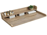 Washer Dryer Countertop with Non-slip Pads, Laundry Wood Shelf Topper with Edge, 54" Width x 27.5" W2641P442523