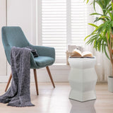 13" x 16.75" Glazed Ceramic Drum Stool - Indoor/Outdoor Side Table - Accent Garden Stool W1243P291774