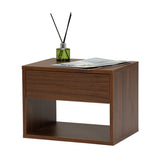 Wall mounted bedside table set of two - Walnut color W2181P160506