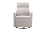 ZUN Modern Upholstered Rocker Nursery Chair Plush Seating Glider Swivel Recliner Chair, Tan PP297876AAT