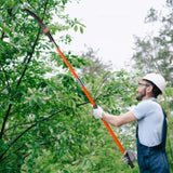 26ft Manual Pole Saw, Lightweight Tree Trimmers Long Handle Pruner Set, Sharp Steel Blade and 89490209