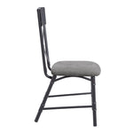 ZUN Grey and Sandy Black Side Chair with X-Shape Back B062P189188
