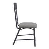 Grey and Sandy Black Side Chair with X-Shape Back B062P189188